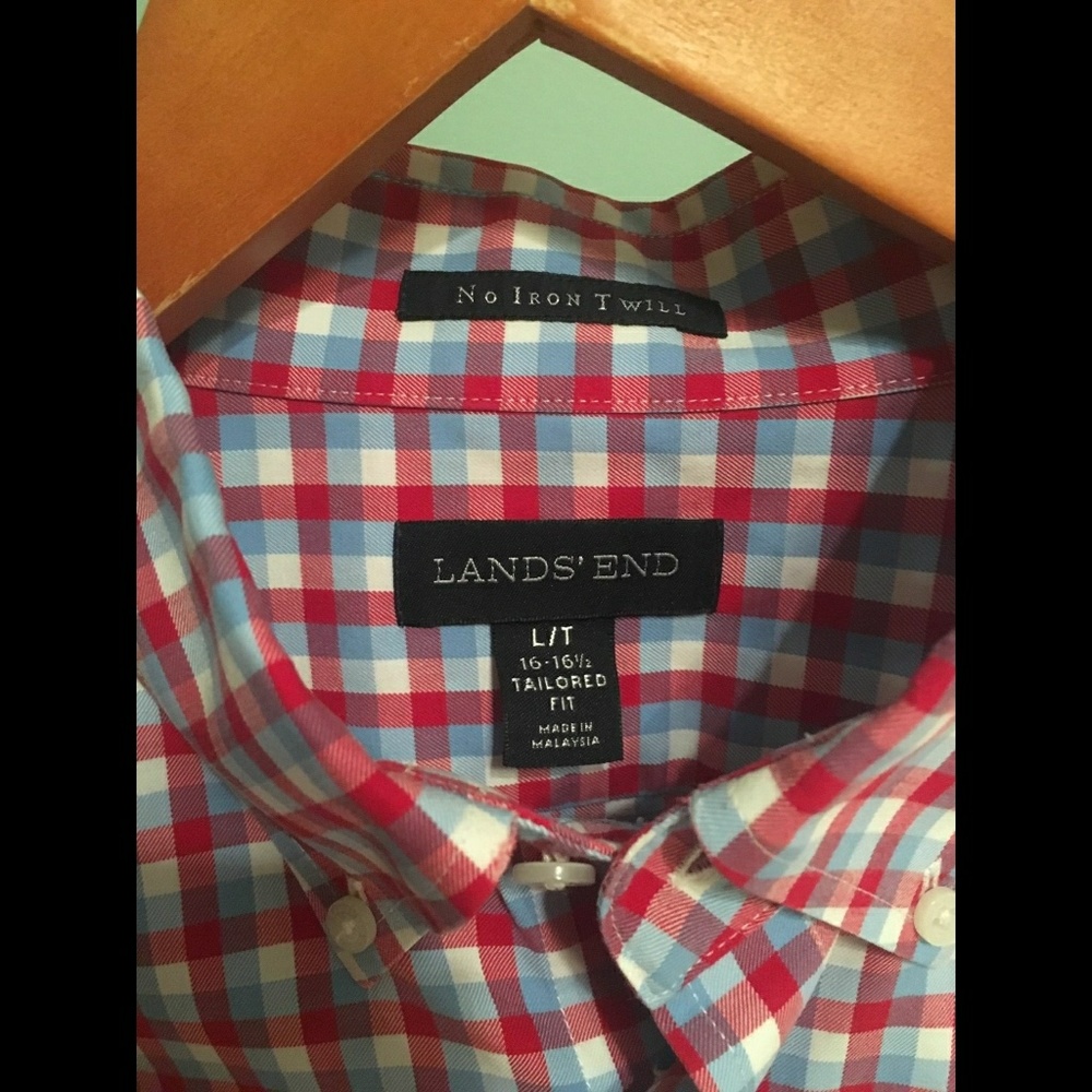 Lands' End Men's Causal Dress Shirt Like New